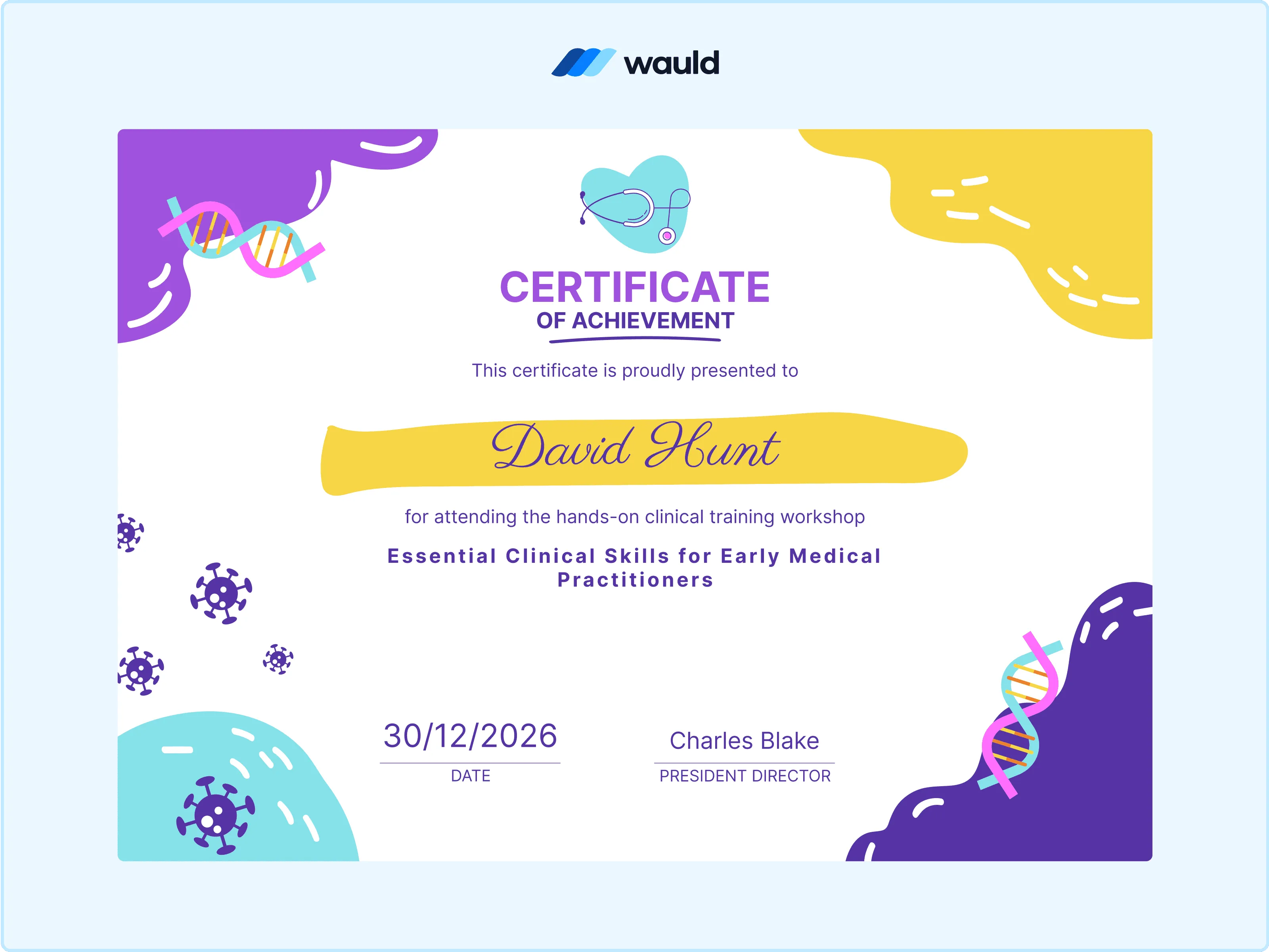 Wauld - Vibrant Multi-Colored Medical Template